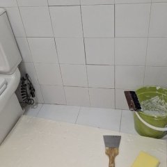 Assentamento dos novos azulejos