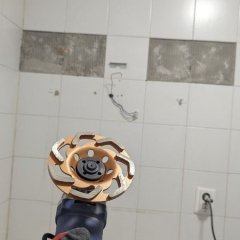 Remoção da argamassa antiga
