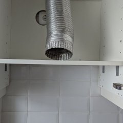 Tubo de ventilação antes do exaustor