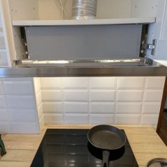 Exaustor e placa novos instalados