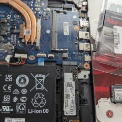 Peças do upgrade: RAM 16 GB e SSD 1 TB